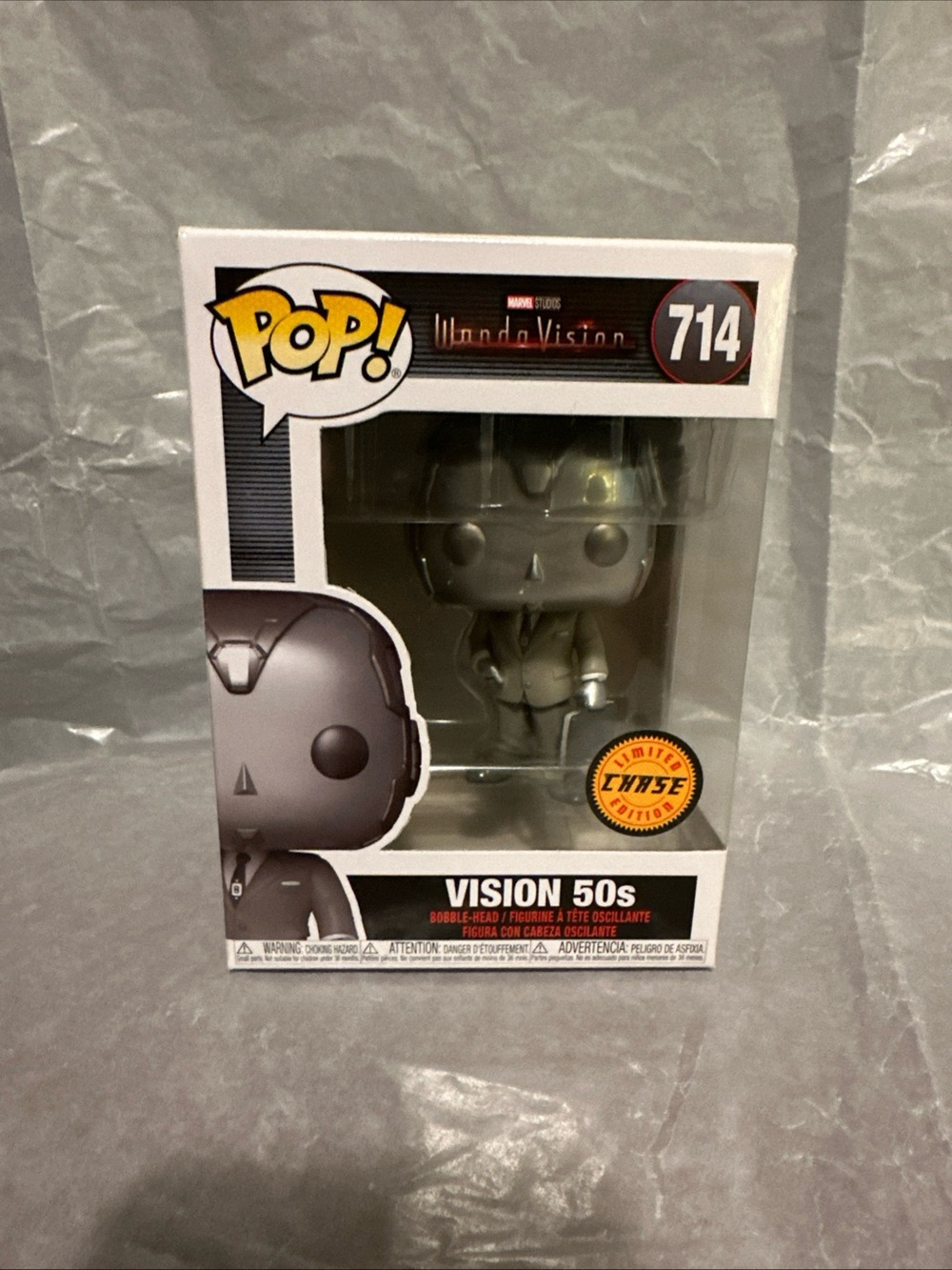 Funko Pop! Marvel WandaVision Vision 50s Chase #714 - Silver Tone